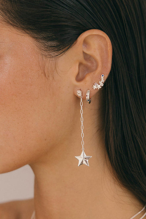 LUMINOUS STAR DROP EARRING GOLD